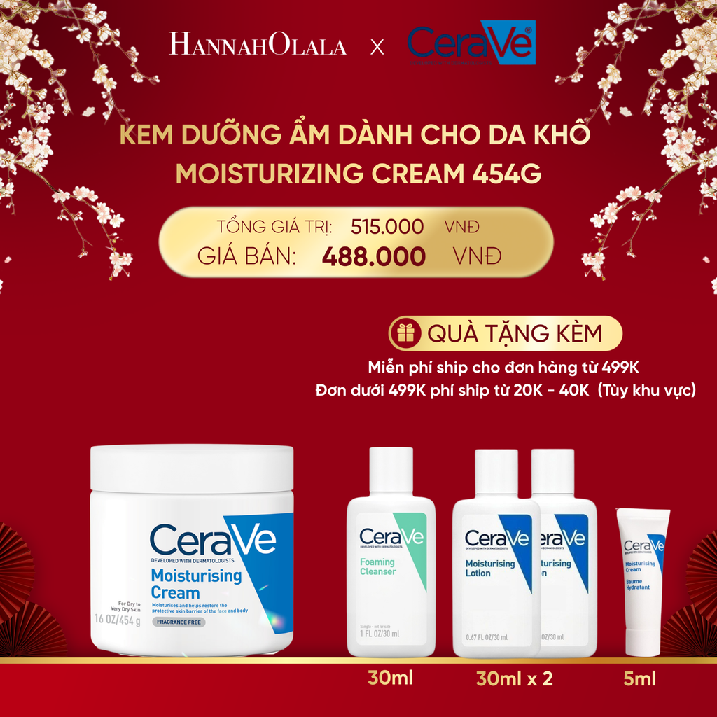  DEAL 3 KEM DƯỠNG ẨM DÀNH CHO DA KHÔ MOISTURIZING CREAM 454G 