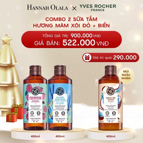  DEAL 3: COMBO 2 SỮA TẮM HƯƠNG BIỂN + MÂM XÔI ĐỎ 