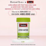  E720_DEAL 3: VIÊN UỐNG HỖ TRỢ THẢI ĐỘC GAN & GIẢM KHÓ TIÊU ĐẦY BỤNG SWISSE ULTIBOOST LIVER DETOX (60 VIÊN) 