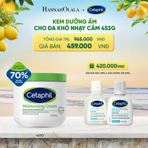 KEM DƯỠNG ẨM CHO DA NHẠY CẢM CETAPHIL MOISTURIZING CREAM 453G - PHIÊN BẢN TIẾT KIỆM ĐẾN 70% DEAL 3: 