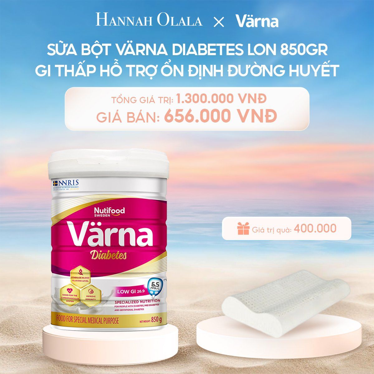  C685_DEAL 3: SỮA BỘT VARNA DIABETES LON 850G - HỖ TRỢ ỔN ĐỊNH ĐƯỜNG HUYẾT 