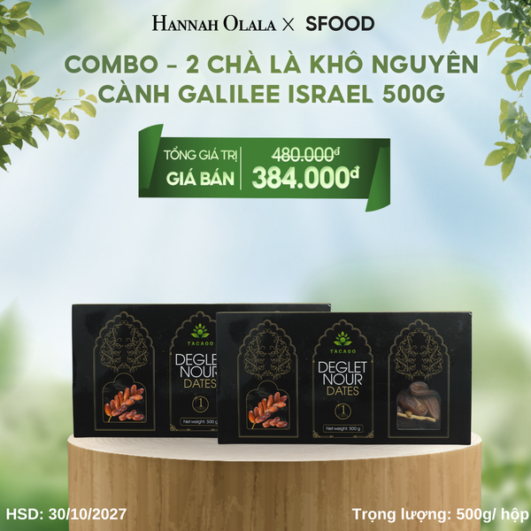  E41_DEAL 3: COMBO - 2 CHÀ LÀ KHÔ NGUYÊN CÀNH GALILEE ISRAEL 500G 