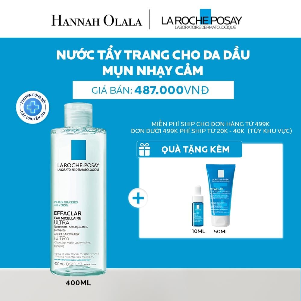  NƯỚC TẨY TRANG LÀM SẠCH SÂU DA DẦU NAM & NỮ LA ROCHE-POSAY EFFACLAR MICELLAR WATER 400ML - A13 