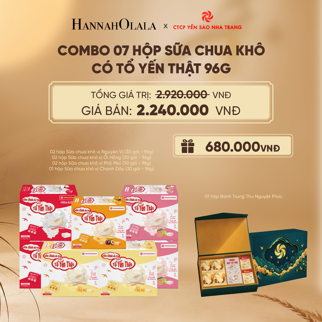  COMBO 07 SỮA CHUA KHÔ CÓ TỔ YẾN THẬT 96G - DEAL 3 - E69 