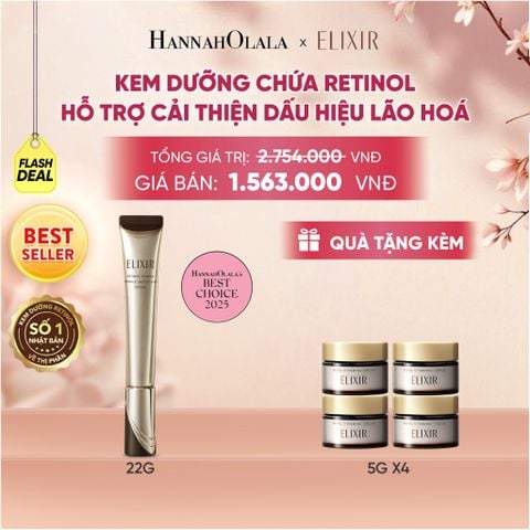  [FLASHSALE] KEM DƯỠNG DA CẢI THIỆN 11 LOẠI NẾP NHĂN SÂU ELIXIR RETINOL POWER WRINKLE SMOOTHING CREAM 22G (PHIÊN BẢN CẢI TIẾN MỚI) - DEAL 3 - A2050 
