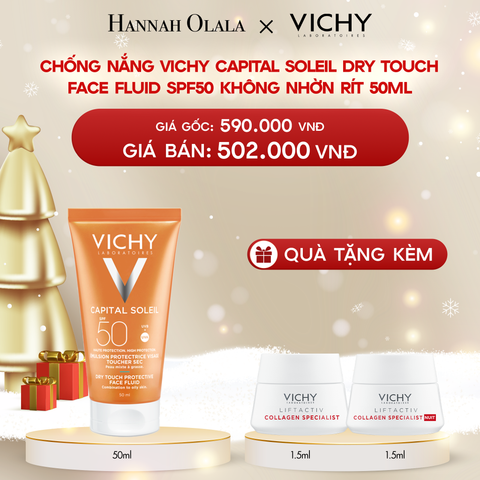  A976_DEAL 3 CHỐNG NẮNG VICHY CAPITAL SOLEIL DRY TOUCH FACE FLUID SPF50 KHÔNG NHỜN RÍT 50ML 