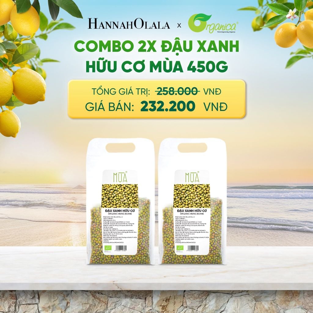  COMBO 2 X ĐẬU XANH HỮU CƠ MÙA 450G - DEAL 3 
