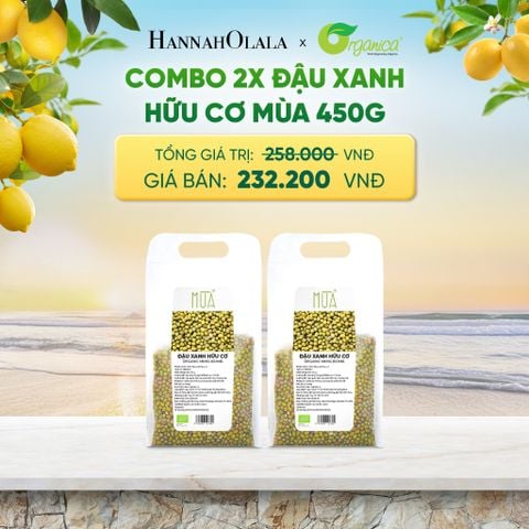  COMBO 2 X ĐẬU XANH HỮU CƠ MÙA 450G - DEAL 3 
