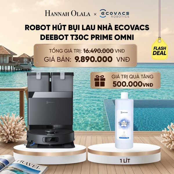  ROBOT HÚT BỤI LAU NHÀ ECOVACS DEEBOT T30C PRIME OMNI - DEAL 3_ D1219 