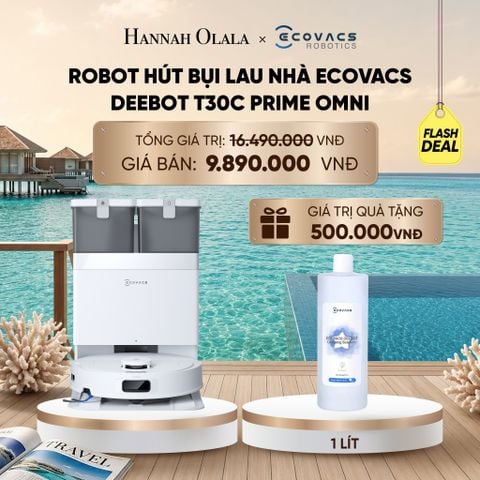  ROBOT HÚT BỤI LAU NHÀ ECOVACS DEEBOT T30C PRIME OMNI - DEAL 3_ D1219 