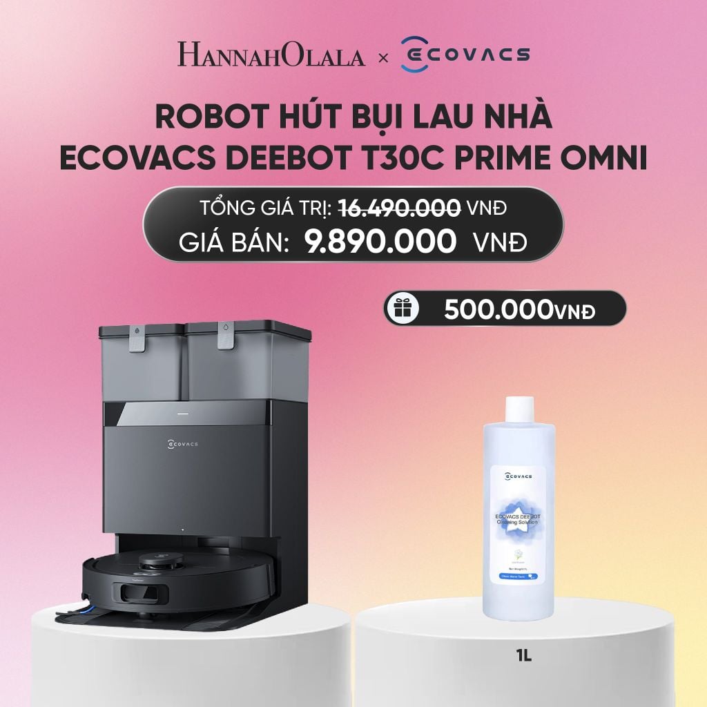  DEAL 3 (NEW): ROBOT HÚT BỤI LAU NHÀ ECOVACS DEEBOT T30C PRIME OMNI_A1696 