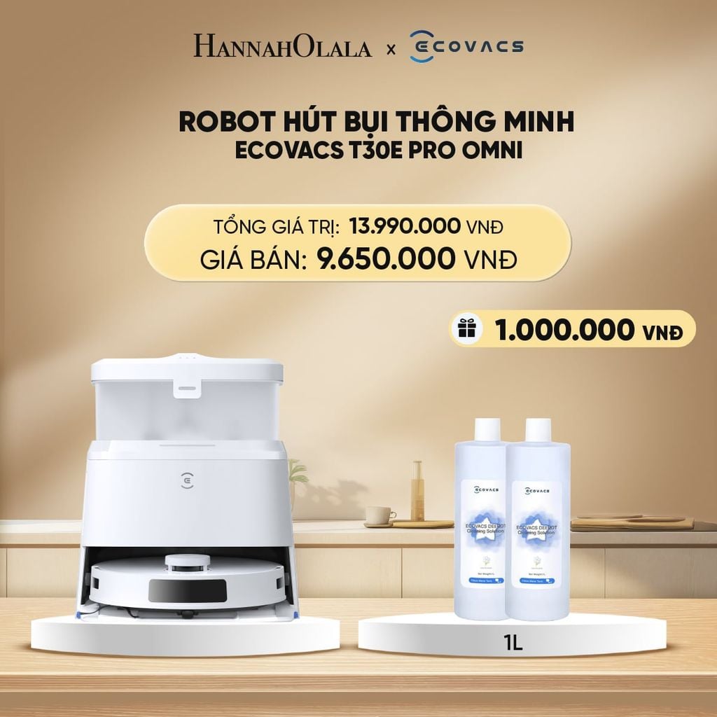  DEAL 3: ROBOT HÚT BỤI THÔNG MINH ECOVACS T30E PRO OMNI 