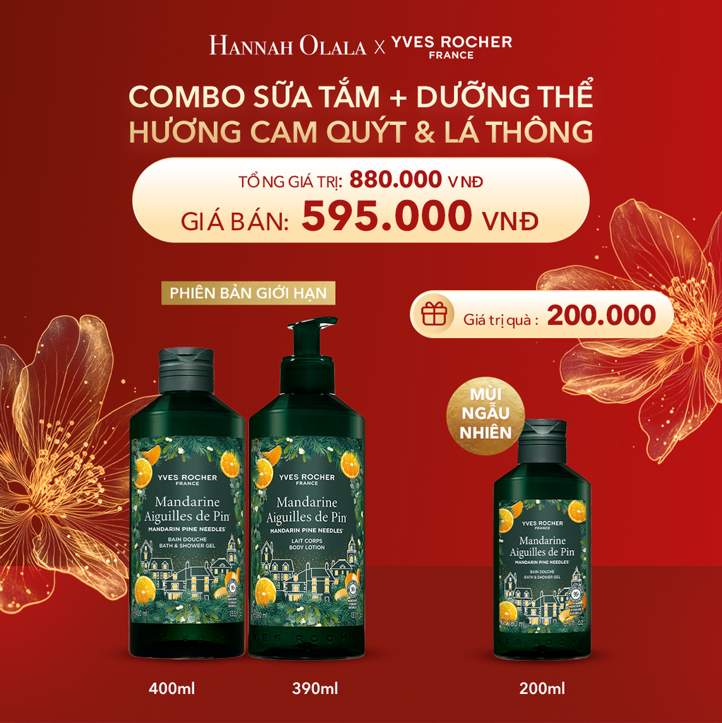  DEAL 6: [PHIÊN BẢN GIỚI HẠN] COMBO SỮA TẮM + DƯỠNG THỂ HƯƠNG CAM QUÝT & LÁ THÔNG TẶNG SỮA TẮM 200ML NGẪU NHIÊN 