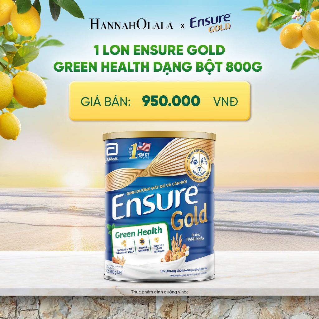  1 LON ENSURE GOLD GREEN HEALTH DẠNG BỘT 800G DEAL 3: 