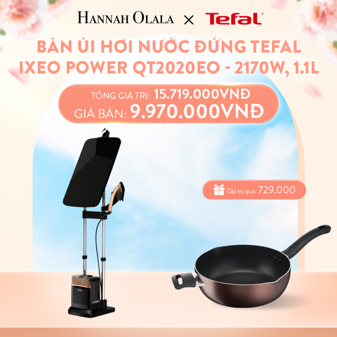  A846_DEAL 3: BÀN ỦI HƠI NƯỚC ĐỨNG TEFAL IXEO POWER QT2020EO - 2170W, 1.1L 