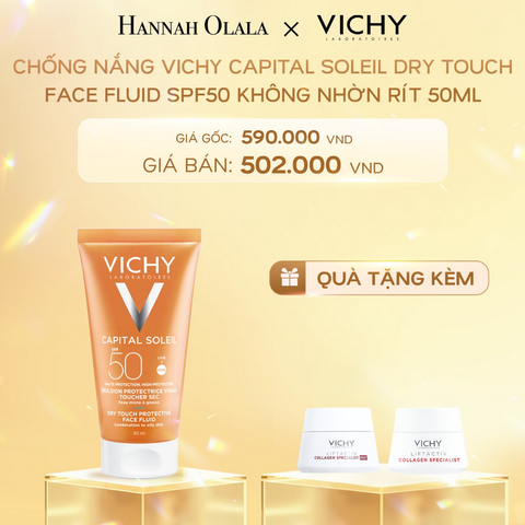  C48_DEAL 3: CHỐNG NẮNG VICHY CAPITAL SOLEIL DRY TOUCH FACE FLUID SPF50 KHÔNG NHỜN RÍT 50ML 