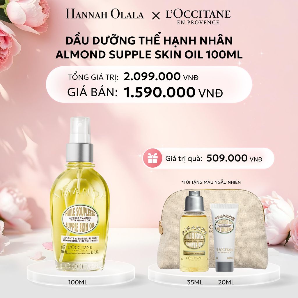  E457: DEAL 3: DẦU DƯỠNG THỂ HẠNH NHÂN LOCCITANE 100ML 