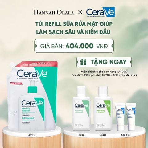  TÚI REFILL SỮA RỬA MẶT GIÚP LÀM SẠCH SÂU VÀ KIỀM DẦU CERAVE FOAMING CLEANSER 473ML - A1118 