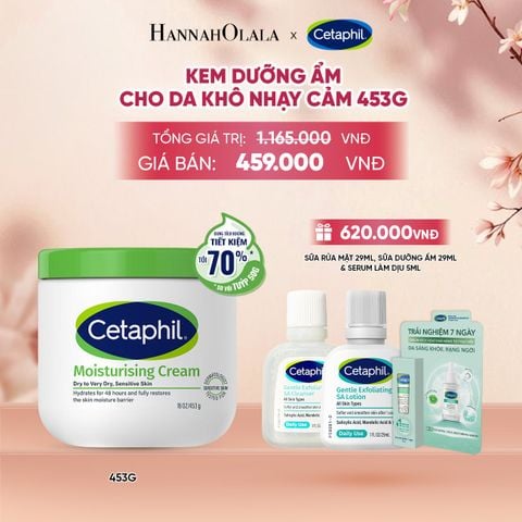  KEM DƯỠNG ẨM CHO DA NHẠY CẢM CETAPHIL MOISTURIZING CREAM 453G - PHIÊN BẢN TIẾT KIỆM ĐẾN 70% DEAL 3: - A674 