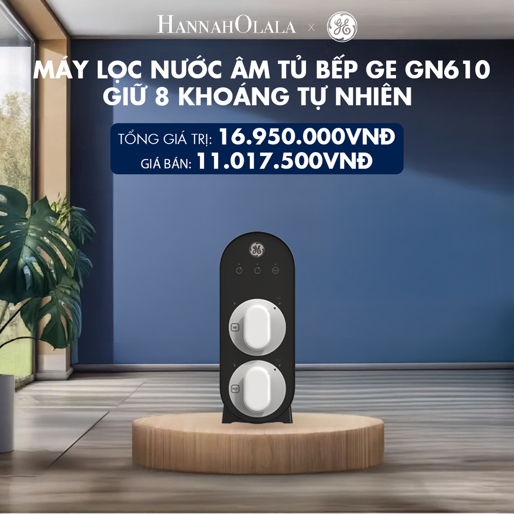  MÁY LỌC NƯỚC MINI ÂM TỦ BẾP GE GN610 - GIỮ 8 KHOÁNG TỰ NHIÊN - DEAL 3 
