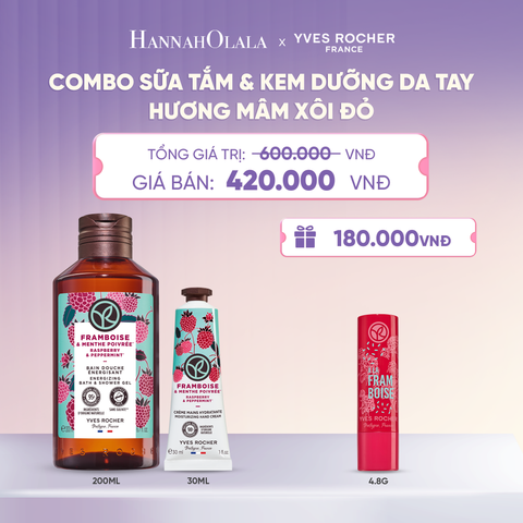  COMBO SỮA TẮM VÀ KEM DƯỠNG DA TAY HƯƠNG MÂM XÔI ĐỎ  - L061 