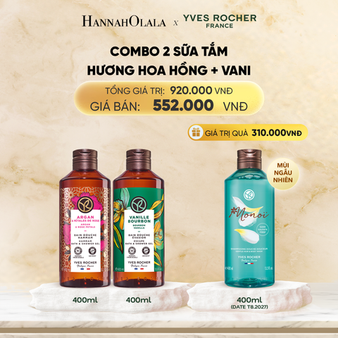  COMBO 2 SỮA TẮM HƯƠNG HOA HỒNG + VANI 