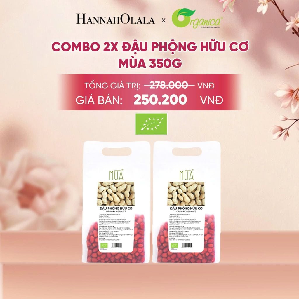  COMBO 2 X ĐẬU PHỘNG HỮU CƠ MÙA 350G - A49 