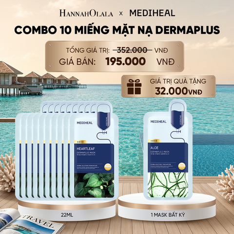  MEDIHEAL MẶT NẠ DERMAPLUS MASK 22ML (COMBO 10 MIẾNG) BẤT KỲ_ D360 