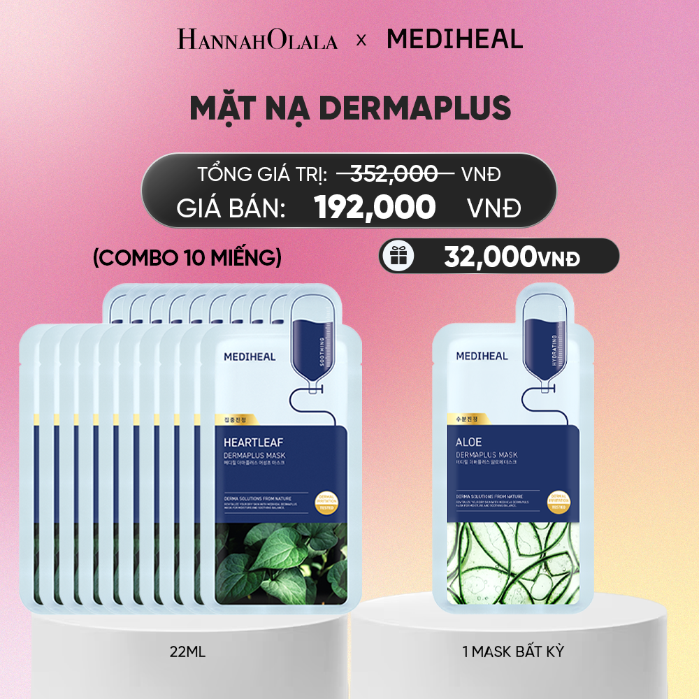  MEDIHEAL MẶT NẠ DERMAPLUS MASK 22ML (COMBO 10 MIẾNG) BẤT KỲ_A1114 