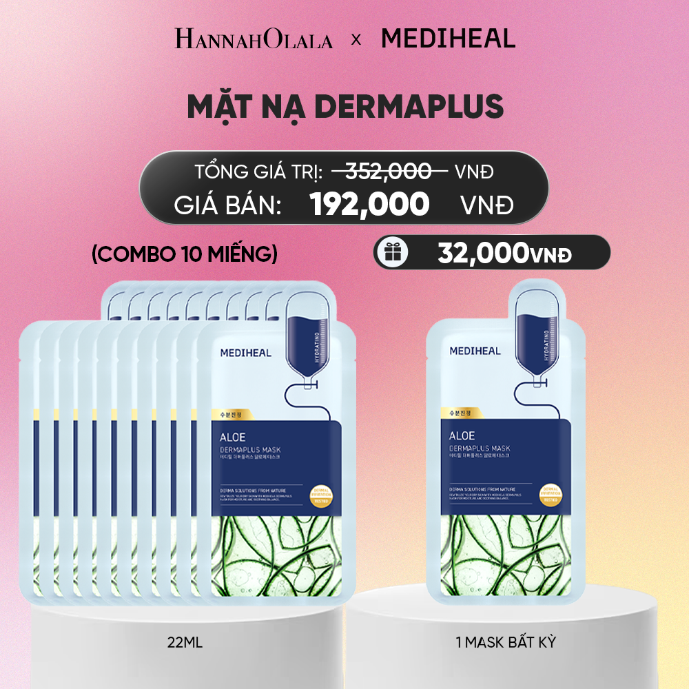  MEDIHEAL MẶT NẠ DERMAPLUS MASK 22ML (COMBO 10 MIẾNG) BẤT KỲ_A1114 