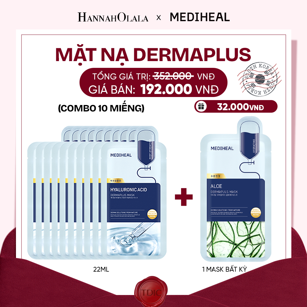  MEDIHEAL MẶT NẠ DERMAPLUS MASK 22ML (COMBO 10 MIẾNG) BẤT KỲ_M106 