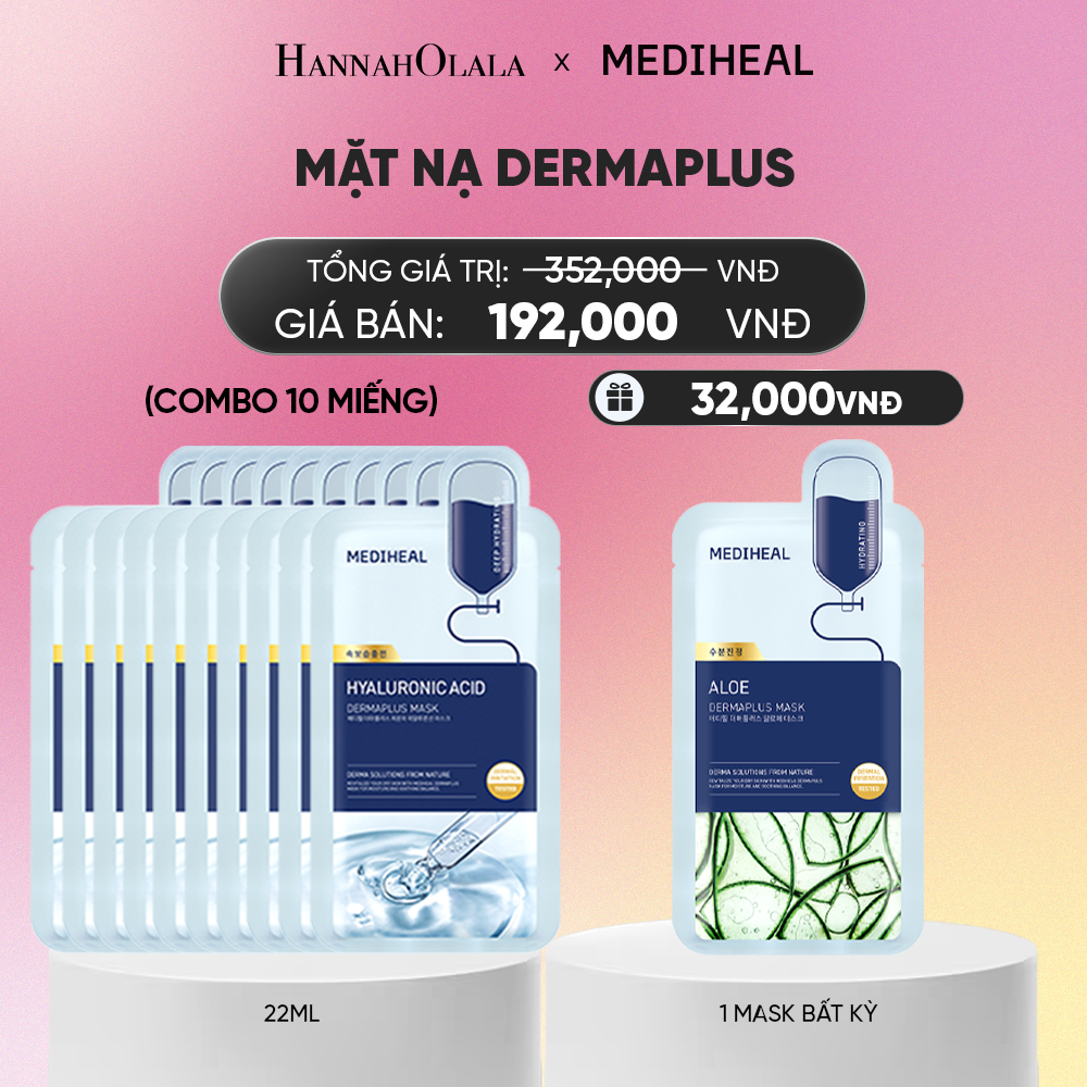  MEDIHEAL MẶT NẠ DERMAPLUS MASK 22ML (COMBO 10 MIẾNG) BẤT KỲ_A1114 