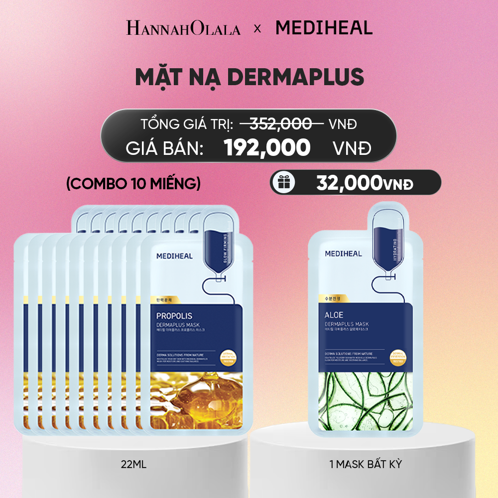  MEDIHEAL MẶT NẠ DERMAPLUS MASK 22ML (COMBO 10 MIẾNG) BẤT KỲ_A1114 