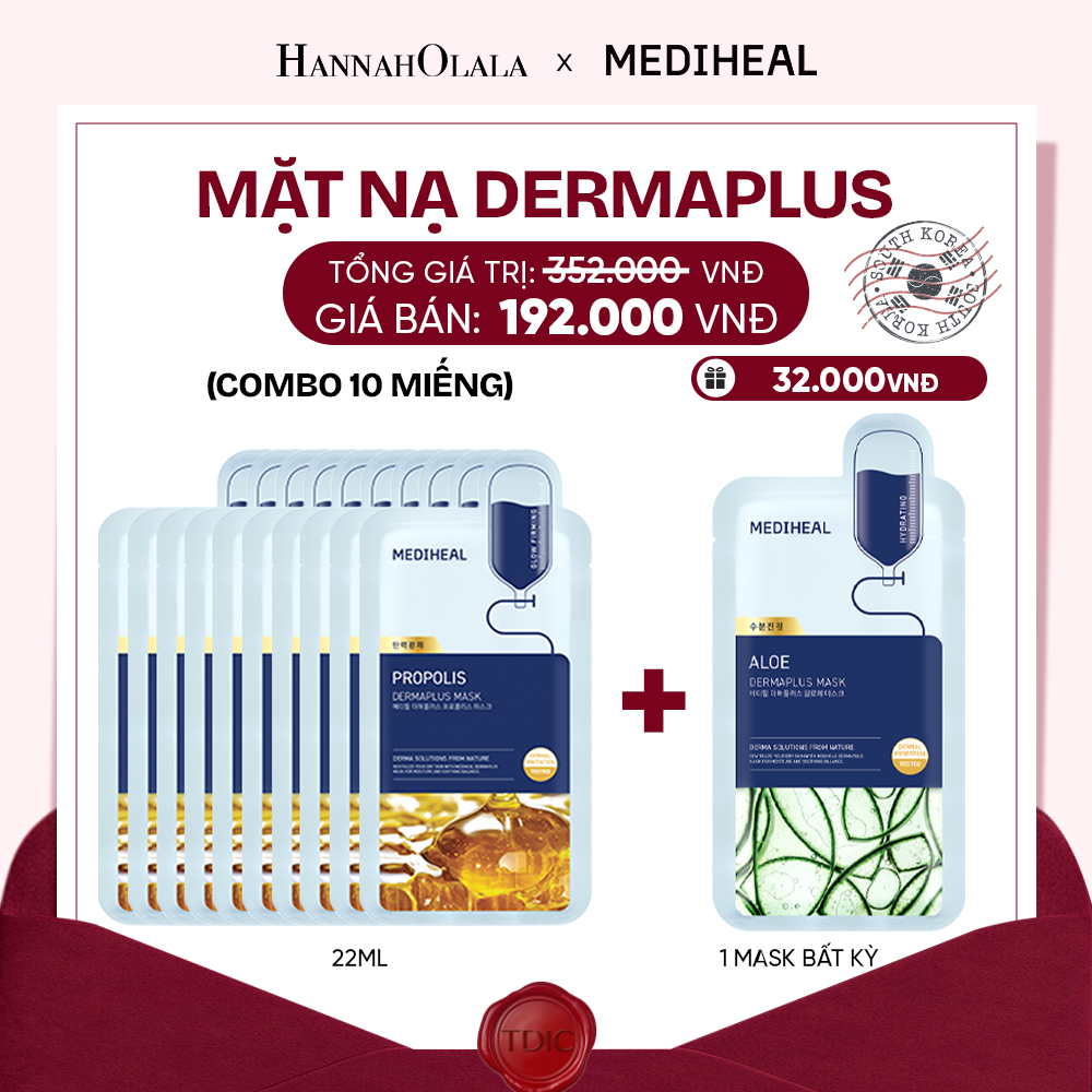  MEDIHEAL MẶT NẠ DERMAPLUS MASK 22ML (COMBO 10 MIẾNG) BẤT KỲ_M106 