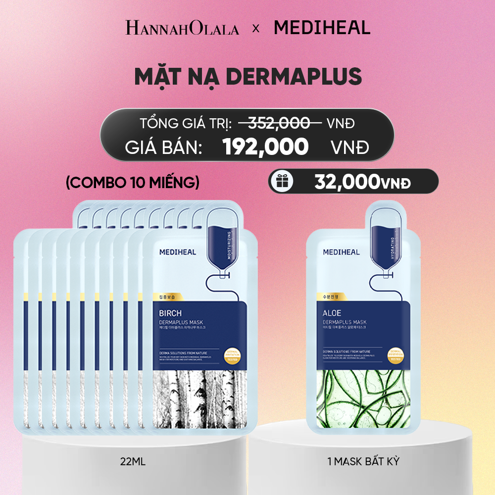  MEDIHEAL MẶT NẠ DERMAPLUS MASK 22ML (COMBO 10 MIẾNG) BẤT KỲ_A1114 