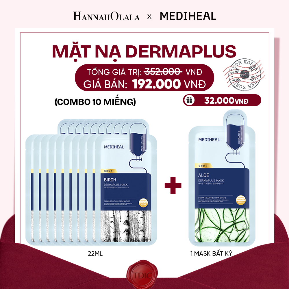  MEDIHEAL MẶT NẠ DERMAPLUS MASK 22ML (COMBO 10 MIẾNG) BẤT KỲ_M106 