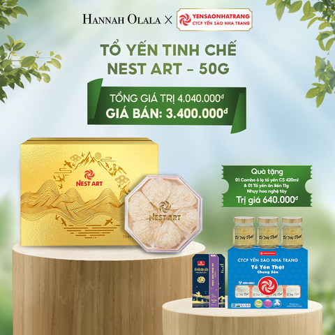  E105_DEAL 3: TỔ YẾN TINH CHẾ NEST ART 50G 