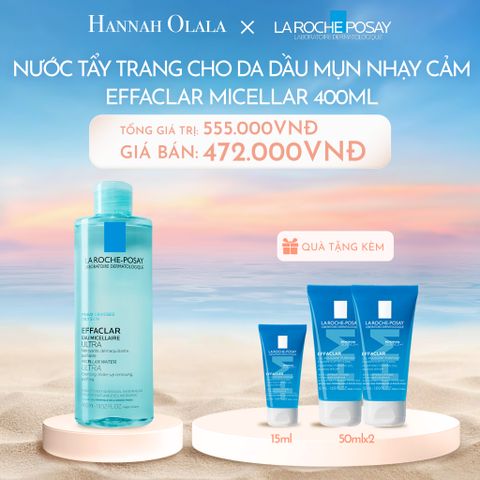  C152_DEAL 3: NƯỚC TẨY TRANG CHO DA DẦU MỤN NHẠY CẢM EFFACLAR MICELLAR 400ML 
