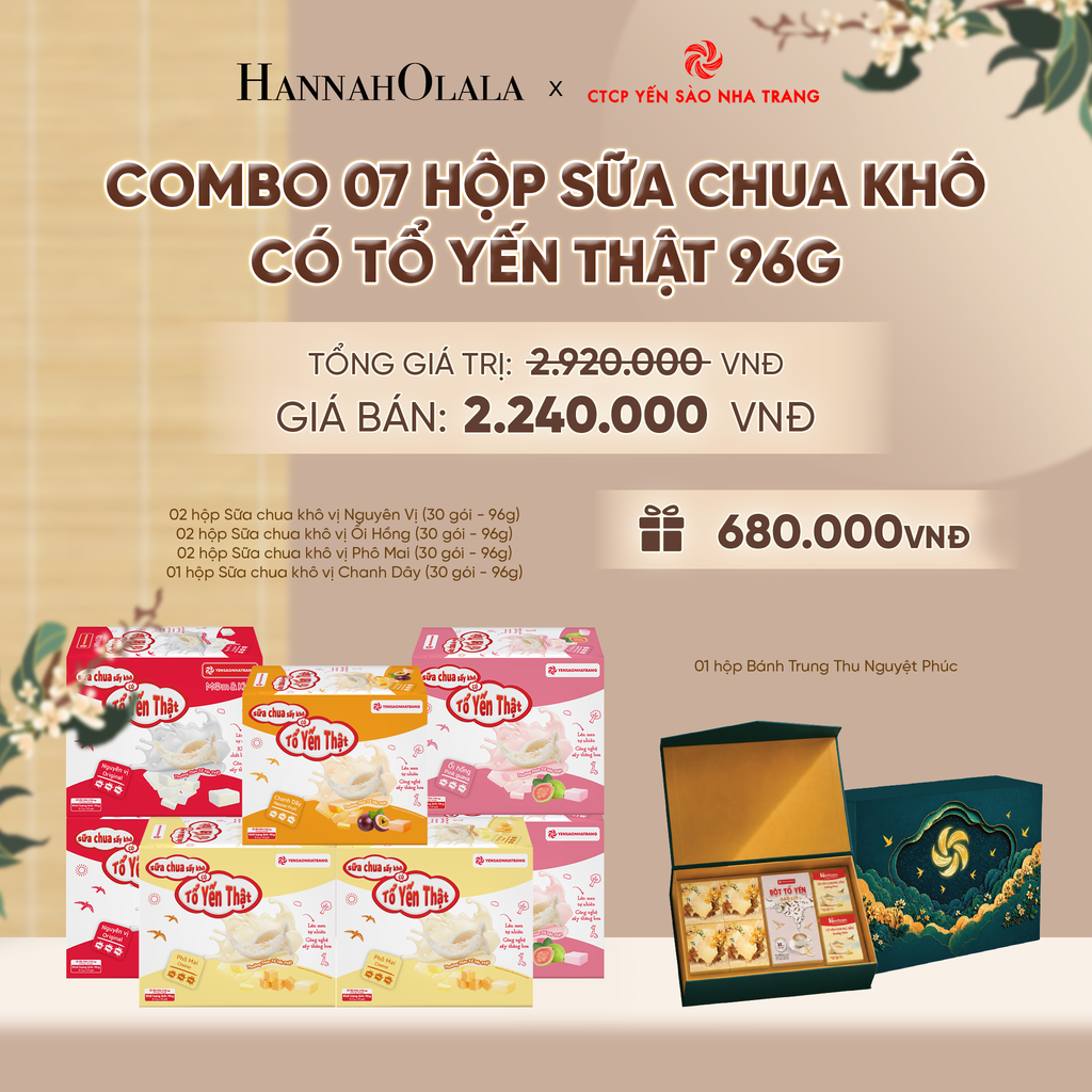  COMBO 07 SỮA CHUA KHÔ CÓ TỔ YẾN THẬT 96G - DEAL 3 - A2225 