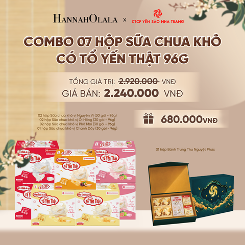  COMBO 07 SỮA CHUA KHÔ CÓ TỔ YẾN THẬT 96G - DEAL 3 - A2225 