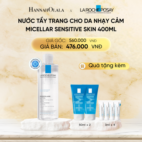  DEAL 3: NƯỚC TẨY TRANG CHO DA NHẠY CẢM MICELLAR SENSITIVE SKIN 400ML 