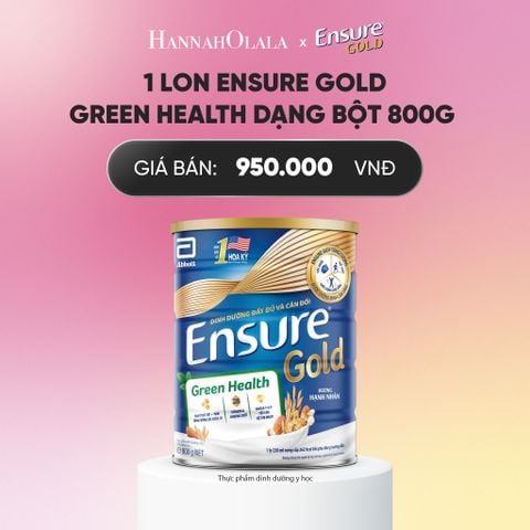  1 LON ENSURE GOLD GREEN HEALTH DẠNG BỘT 800G DEAL : _A1623 