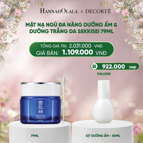  E1282_DEAL 3: MẶT NẠ NGỦ ĐA NĂNG DƯỠNG ẨM & DƯỠNG TRẮNG DA SEKKISEI 79ML 