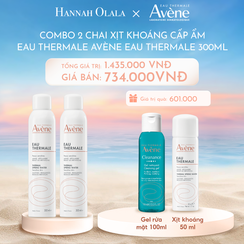  C841_DEAL 3: COMBO 2 CHAI XỊT KHOÁNG CẤP ẨM EAU THERMALE AVÈNE EAU THERMALE 300ML GIÚP LÀM DỊU VÀ BẢO VỆ DA 