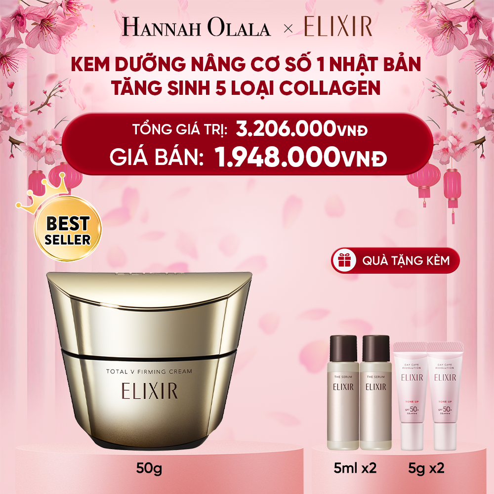  DEAL 3: KEM DƯỠNG CẢI THIỆN CHẢY XỆ NGĂN NGỪA LÃO HÓA ELIXIR TOTAL V FIRMING CREAM 50G 