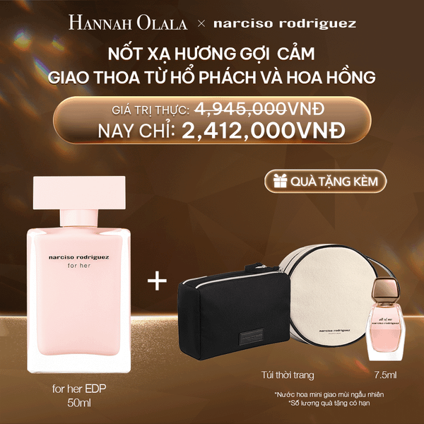  DEAL 3:  NƯỚC HOA NỮ NARCISO RODRIGUEZ FOR HER EAU DE PARFUM 50ML 
