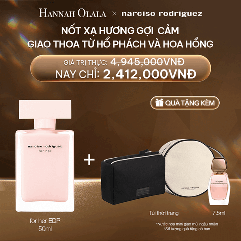  DEAL 3:  NƯỚC HOA NỮ NARCISO RODRIGUEZ FOR HER EAU DE PARFUM 50ML 