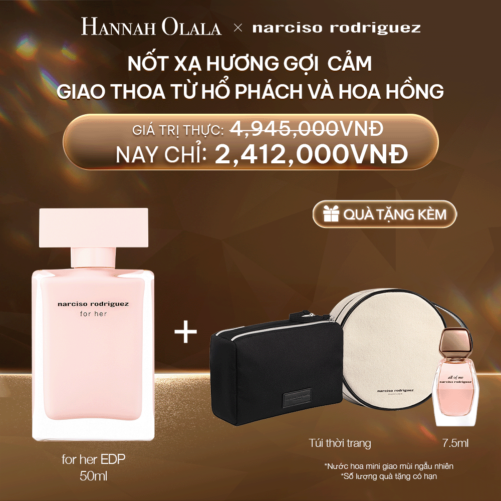  DEAL 3:  NƯỚC HOA NỮ NARCISO RODRIGUEZ FOR HER EAU DE PARFUM 50ML 