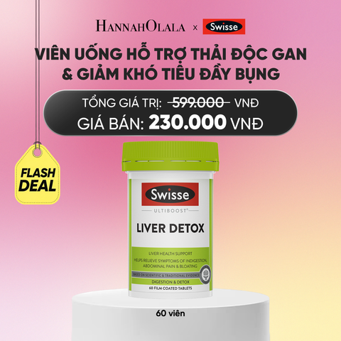  VIÊN UỐNG HỖ TRỢ THẢI ĐỘC GAN & GIẢM KHÓ TIÊU ĐẦY BỤNG SWISSE ULTIBOOST LIVER DETOX (60 VIÊN) - FLASH DEAL_A414 