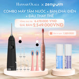  C959_DEAL 3: BỘ MÁY TĂM NƯỚC ZENYUM PRO + 6 ĐẦU THAY THẾ + BÀN CHẢI ĐIỆN ZENYUM SONIC + 2 ĐẦU THAY ÊM DỊU 